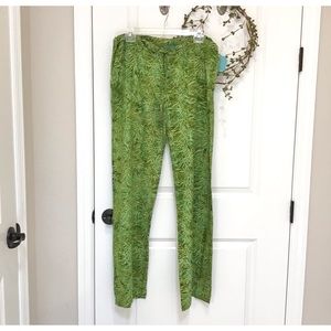 Hands to Hearts Tropical Print Drawstring Pants Size L, NWT